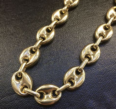 gucci link necklace women's|14k gold Gucci link chain.